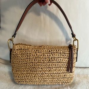 MANGO NATURAL FIBER SHOULDER BAG